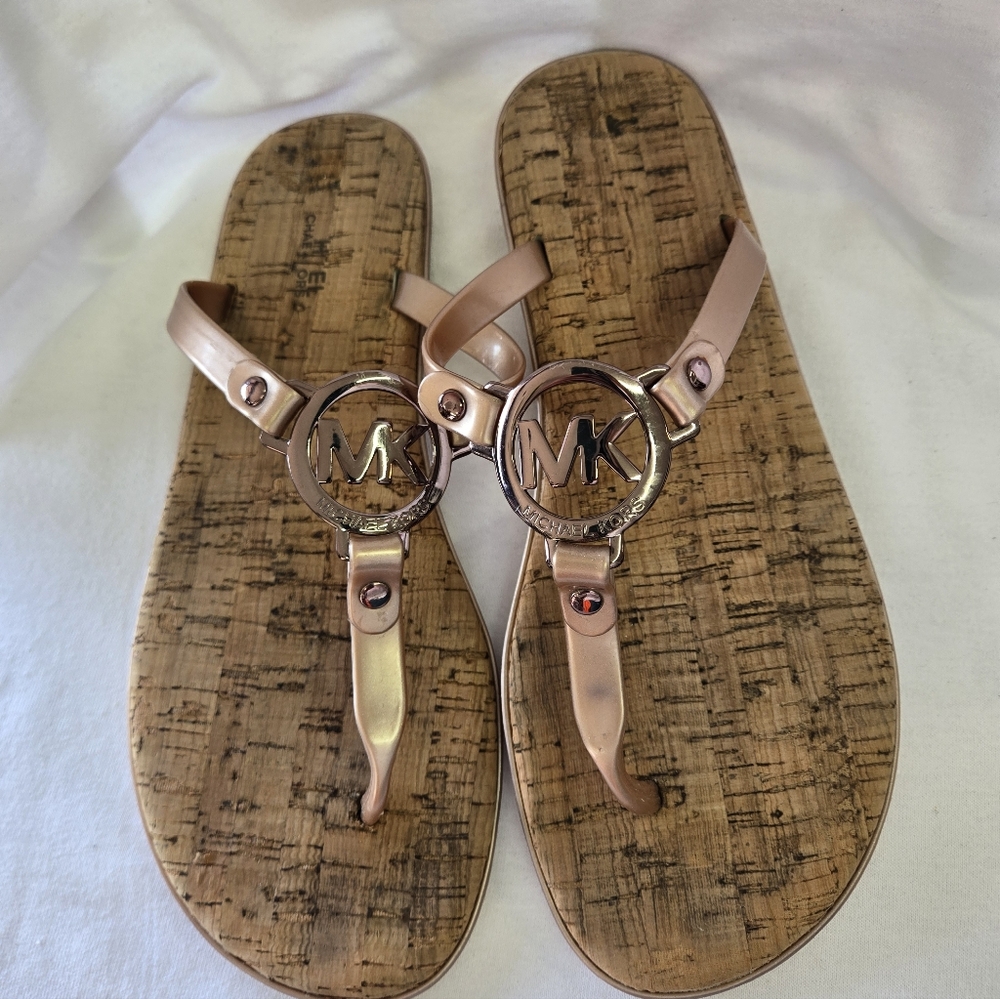 women's Michael Kors Copper jelly thong flip-flop sandals Size 8 - Picture 7 of 11